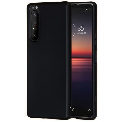 Sony Xperia 1 II Shell kieto silikono TPU juodas dėklas - nugarėlė | Priedai.lt