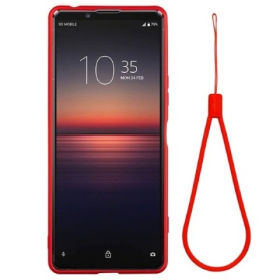 Sony Xperia 1 II Shell kieto silikono TPU raudonas dėklas - nugarėlė | Priedai.lt