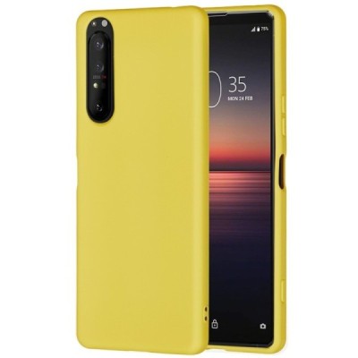 Sony Xperia 1 II Shell kieto silikono TPU geltonas dėklas - nugarėlė | Priedai.lt
