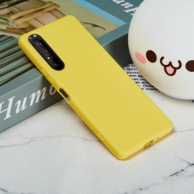 Sony Xperia 1 II Shell kieto silikono TPU geltonas dėklas - nugarėlė | Priedai.lt
