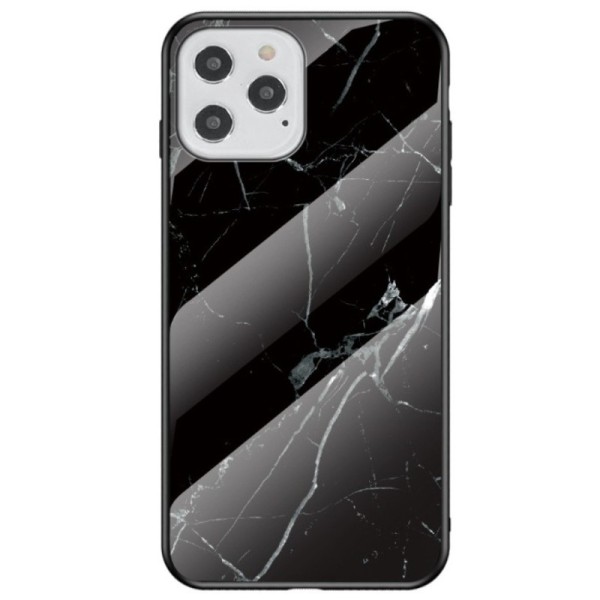 „Marble“ Kõva silikoon (TPU) kaaned - must (iPhone 12 / 12 Pro)