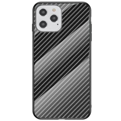 Apple iPhone 12 (12 Pro) „Fiber“ kieto silikono TPU juodas dėklas - nugarėlė | Priedai.lt