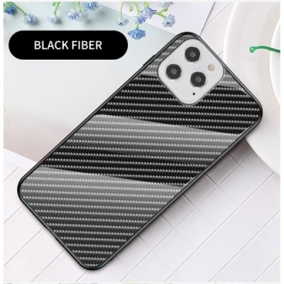 Apple iPhone 12 (12 Pro) „Fiber“ kieto silikono TPU juodas dėklas - nugarėlė | Priedai.lt