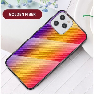 Apple iPhone 12 (12 Pro) „Fiber“ kieto silikono TPU geltonas dėklas - nugarėlė | Priedai.lt