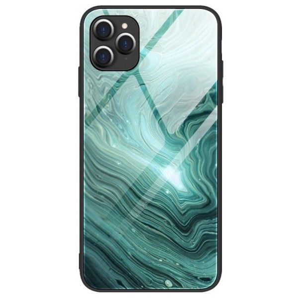 „Marble“ Skin Kõva silikoon (TPU) kaaned - roheline (iPhone 12 / 12 Pro)