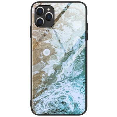 Apple iPhone 12 (12 Pro) „Marble“ Skin kieto silikono TPU rudas dėklas - nugarėlė | Priedai.lt