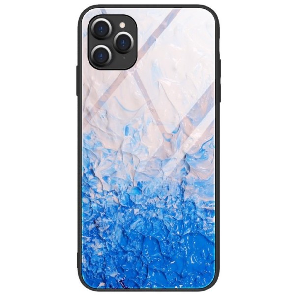 „Marble“ Skin Kõva silikoon (TPU) kaaned - tumesinine (iPhone 12 / 12 Pro)