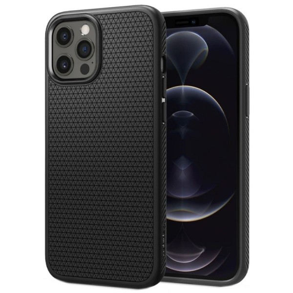 „Spigen“ Liquid Air kaaned - must (iPhone 12 / 12 Pro)