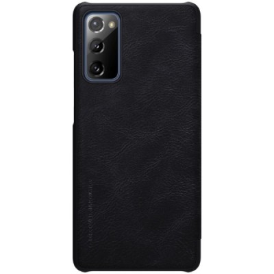 Samsung Galaxy S20 FE (Fan Edition) prabangus Nillkin Qin serijos juodas odinis atverčiamas dėklas - knygutė | Priedai.lt