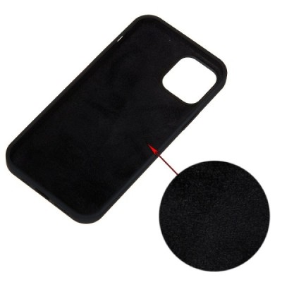 Apple iPhone 12 (12 Pro) kieto silikono TPU juodas dėklas - nugarėlė | Priedai.lt