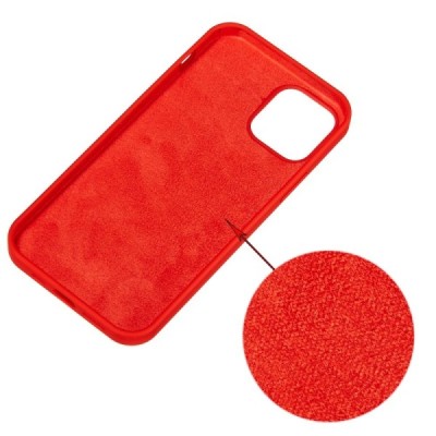 Apple iPhone 12 (12 Pro) kieto silikono TPU raudonas dėklas - nugarėlė | Priedai.lt