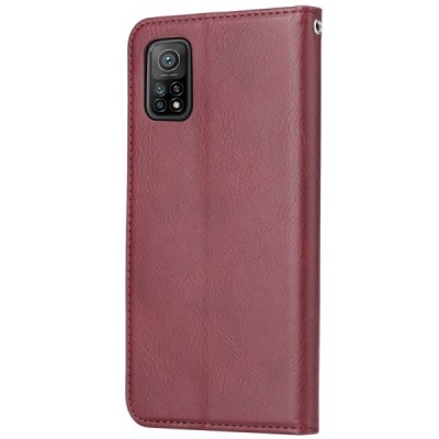Prabangus „Comma“ odinis atverčiamas bordo Xiaomi Mi 10T (Mi 10T Pro) dėklas | Priedai.lt