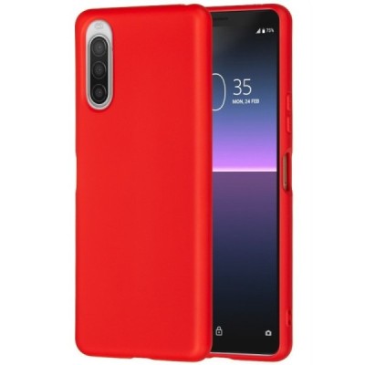 Sony Xperia 10 II Shell kieto silikono TPU raudonas dėklas - nugarėlė | Priedai.lt