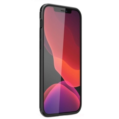 Apple iPhone 12 (12 Pro) kieto silikono TPU juodas dėklas - nugarėlė | Priedai.lt