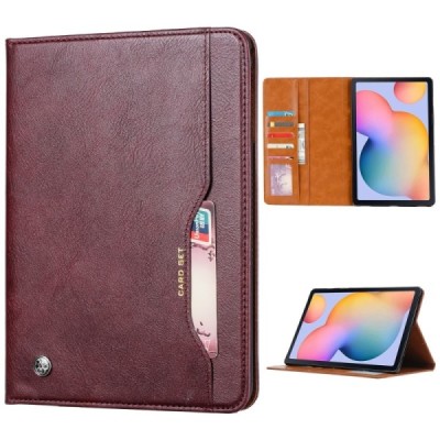 Prabangus „Comma“ odinis atverčiamas bordo Samsung Galaxy Tab A7 10.4 2020 (T505,T500) dėklas | Priedai.lt