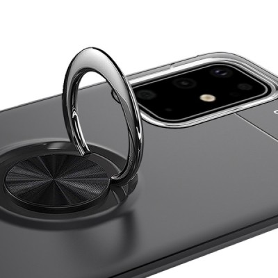 Samsung Galaxy A41 (A415) „FOCUS“ Kickstand kieto silikono TPU juodas dėklas - nugarėlė | Priedai.lt