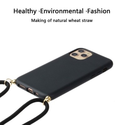 Apple iPhone 12 (12 Pro) Strap kieto silikono TPU juodas dėklas - nugarėlė | Priedai.lt