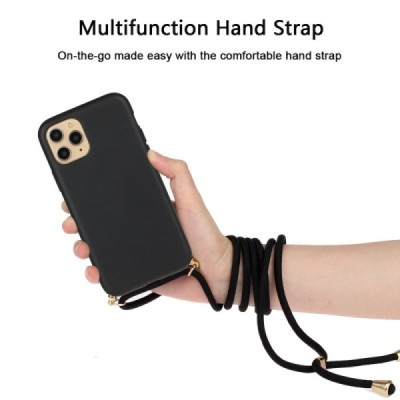 Apple iPhone 12 (12 Pro) Strap kieto silikono TPU juodas dėklas - nugarėlė | Priedai.lt