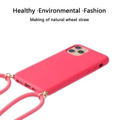 Apple iPhone 12 (12 Pro) Strap kieto silikono TPU rožinis dėklas - nugarėlė | Priedai.lt