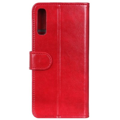 Xiaomi Redmi 9A atverčiamas raudonas odinis dėklas, knygutė - piniginė | Priedai.lt