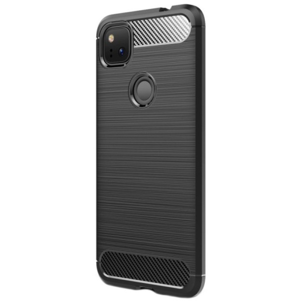 „Carbon“ Kõva silikoon (TPU) kaaned - must (Pixel 4A)