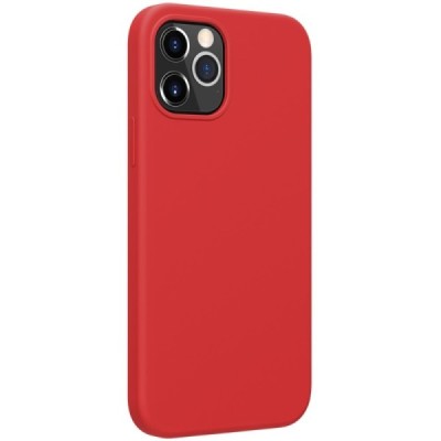 Apple iPhone 12 (12 Pro) "Nillkin" Flex Liquid Silicone raudonas dėklas - nugarėlė | Priedai.lt