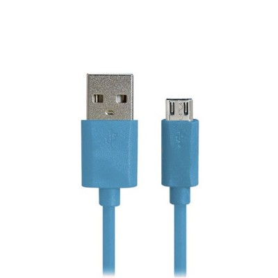 Micro usb šviesiai mėlynas laidas 1 m. (kabelis) / Priedai.lt