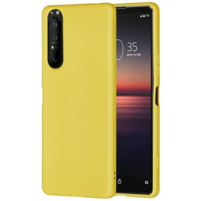 Sony Xperia 5 II Shell kieto silikono TPU geltonas dėklas - nugarėlė | Priedai.lt