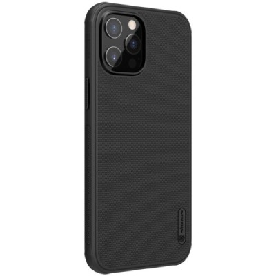Apple iPhone 12 Pro Max „Nillkin“ Frosted Shield Pro juodas dėklas - nugarėlė | Priedai.lt