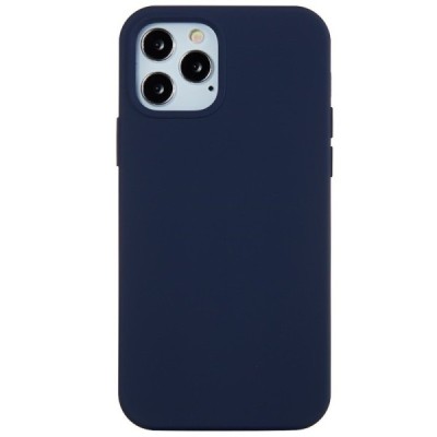 Apple iPhone 12 Pro Max kieto silikono TPU tamsiai mėlynas dėklas - nugarėlė | Priedai.lt