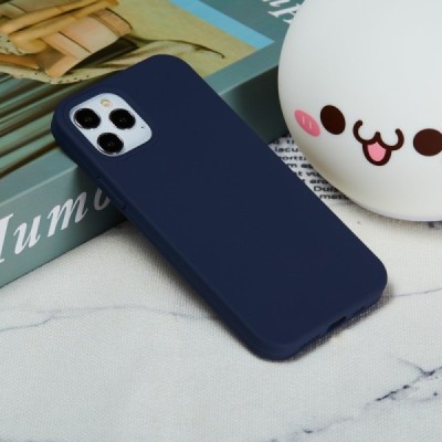 Apple iPhone 12 Pro Max kieto silikono TPU tamsiai mėlynas dėklas - nugarėlė | Priedai.lt