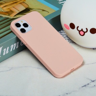 Apple iPhone 12 Pro Max kieto silikono TPU šviesiai rožinis dėklas - nugarėlė | Priedai.lt