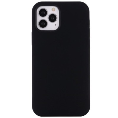 Apple iPhone 12 Pro Max Shell MagSafe kieto silikono TPU juodas dėklas - nugarėlė | Priedai.lt