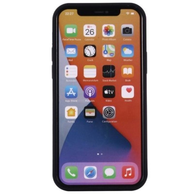Apple iPhone 12 Pro Max Shell MagSafe kieto silikono TPU juodas dėklas - nugarėlė | Priedai.lt