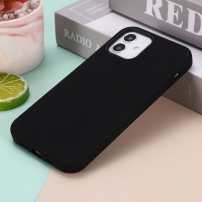 Apple iPhone 12 Pro Max Shell MagSafe kieto silikono TPU juodas dėklas - nugarėlė | Priedai.lt