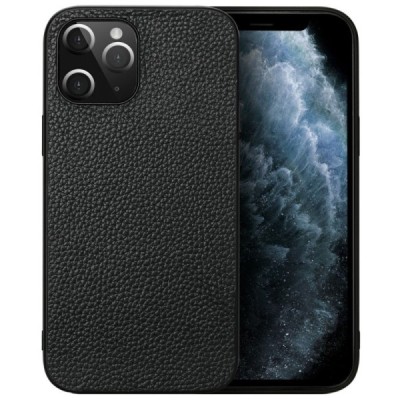 „Deluxe Leather“ Apple iPhone 12 Pro Max juodas odinis dėklas | Priedai.lt