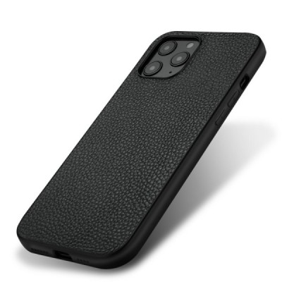 „Deluxe Leather“ Apple iPhone 12 Pro Max juodas odinis dėklas | Priedai.lt