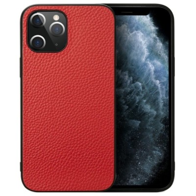 „Deluxe Leather“ Apple iPhone 12 Pro Max raudonas odinis dėklas | Priedai.lt