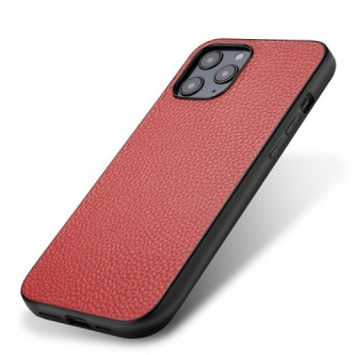 „Deluxe Leather“ Apple iPhone 12 Pro Max raudonas odinis dėklas | Priedai.lt