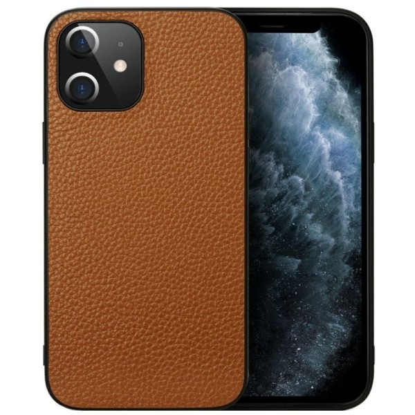 „Deluxe Leather“ kaaned - pruun (iPhone 12 Mini)