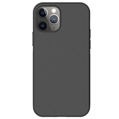 Apple iPhone 12 Pro Max juodas kieto silikono TPU ploniausias pasaulyje dėklas - nugarėlė | Priedai.lt