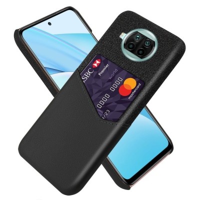 „KSQ“ Shell Xiaomi Mi 10T Lite 5G juodas odinis dėklas - nugarėlė su kišenėle kortelėms | Priedai.lt