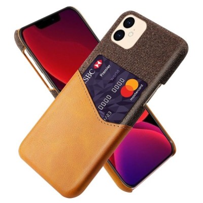 „KSQ“ Shell Apple iPhone 12 Mini rudas odinis dėklas - nugarėlė su kišenėle kortelėms | Priedai.lt