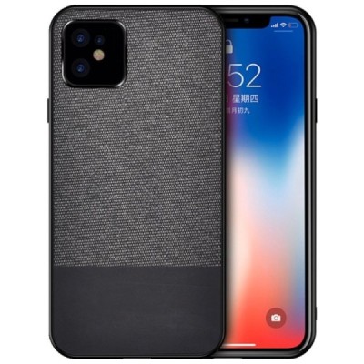 „Bi-Color“ Splicing Apple iPhone 12 Mini juodas odinis dėklas | Priedai.lt