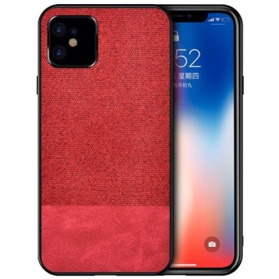 „Bi-Color“ Splicing Apple iPhone 12 Mini raudonas odinis dėklas | Priedai.lt