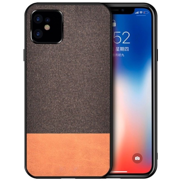„Bi-Color“ Splicing kaaned - pruun (iPhone 12 Mini)