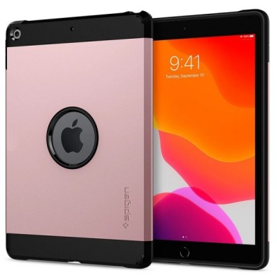 Apple iPad 10.2 (2019) Spigen Tough Armor sustiprintos apsaugos dėklas rožinis - nugarėlė | Priedai.lt