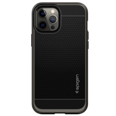 „Spigen“ Neo Hybrid Gunmetal sustiprintos apsaugos Apple iPhone 12 Pro Max juodas dėklas | Priedai.lt