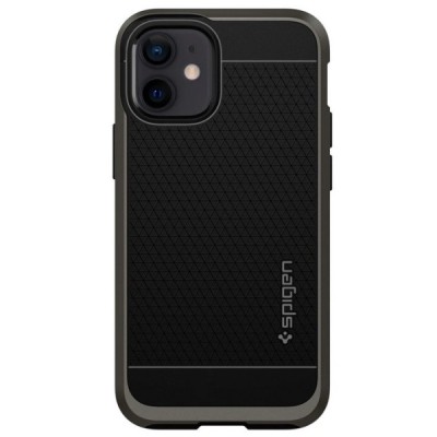 „Spigen“ Neo Hybrid Gunmetal sustiprintos apsaugos Apple iPhone 12 Mini juodas dėklas | Priedai.lt