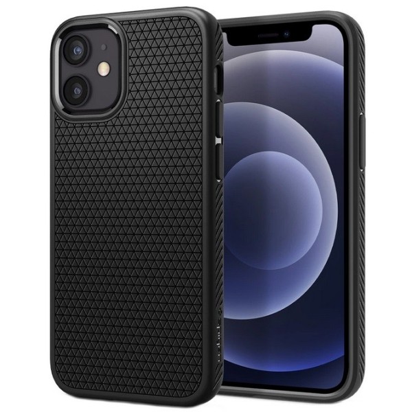 „Spigen“ Liquid Air kaaned - must (iPhone 12 Mini)